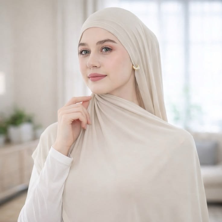 Pashmina ceruty warna hijau pinus