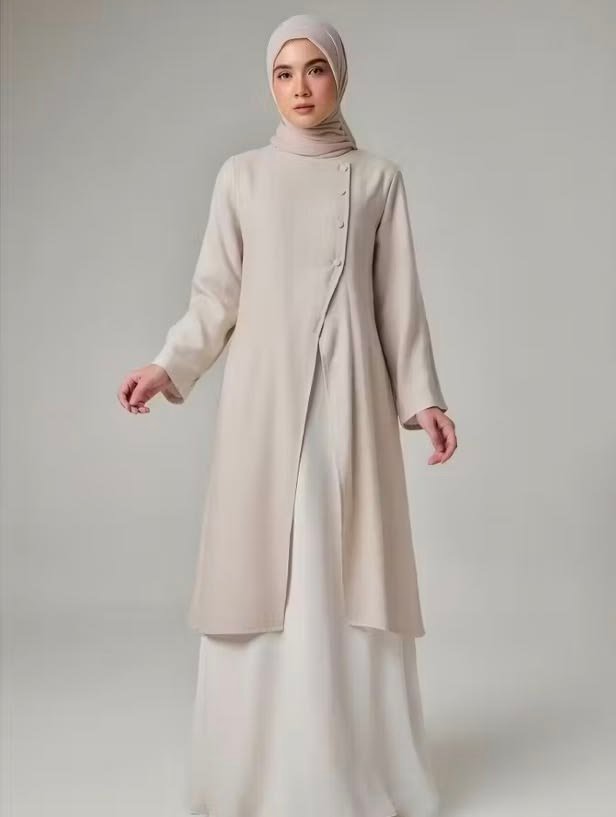 Tunik Zahra warna putih gading